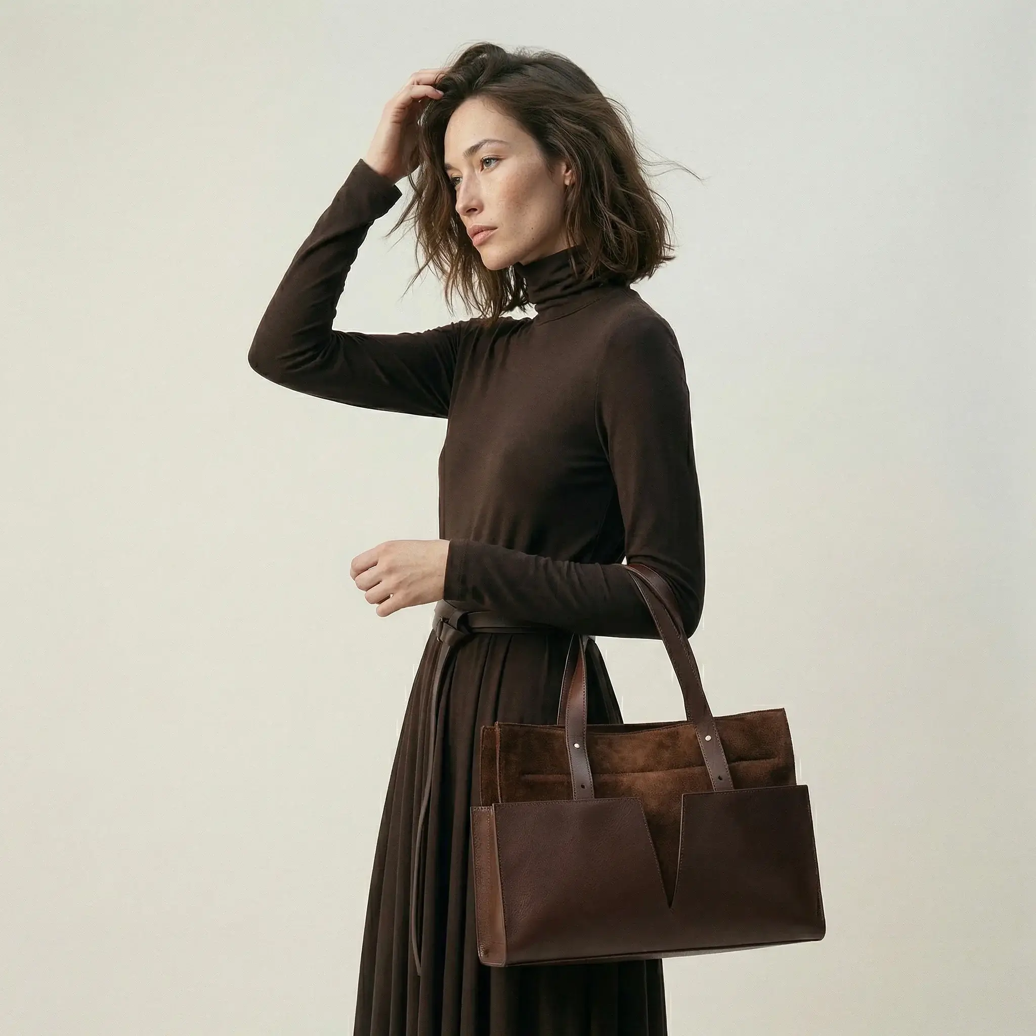 Panna 2 Wysoka | Gorzka Czekolada (zamsz) - Image 10