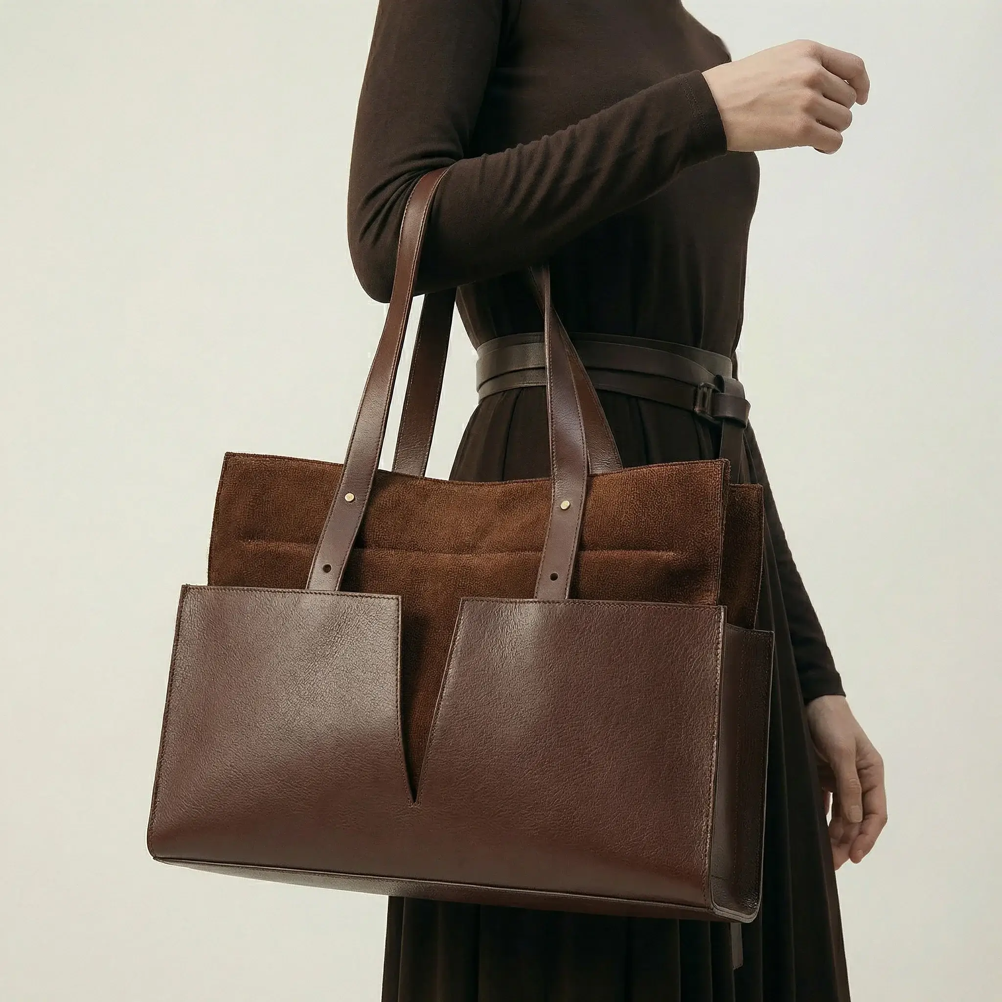 Panna 2 Wysoka | Gorzka Czekolada (zamsz) - Image 6