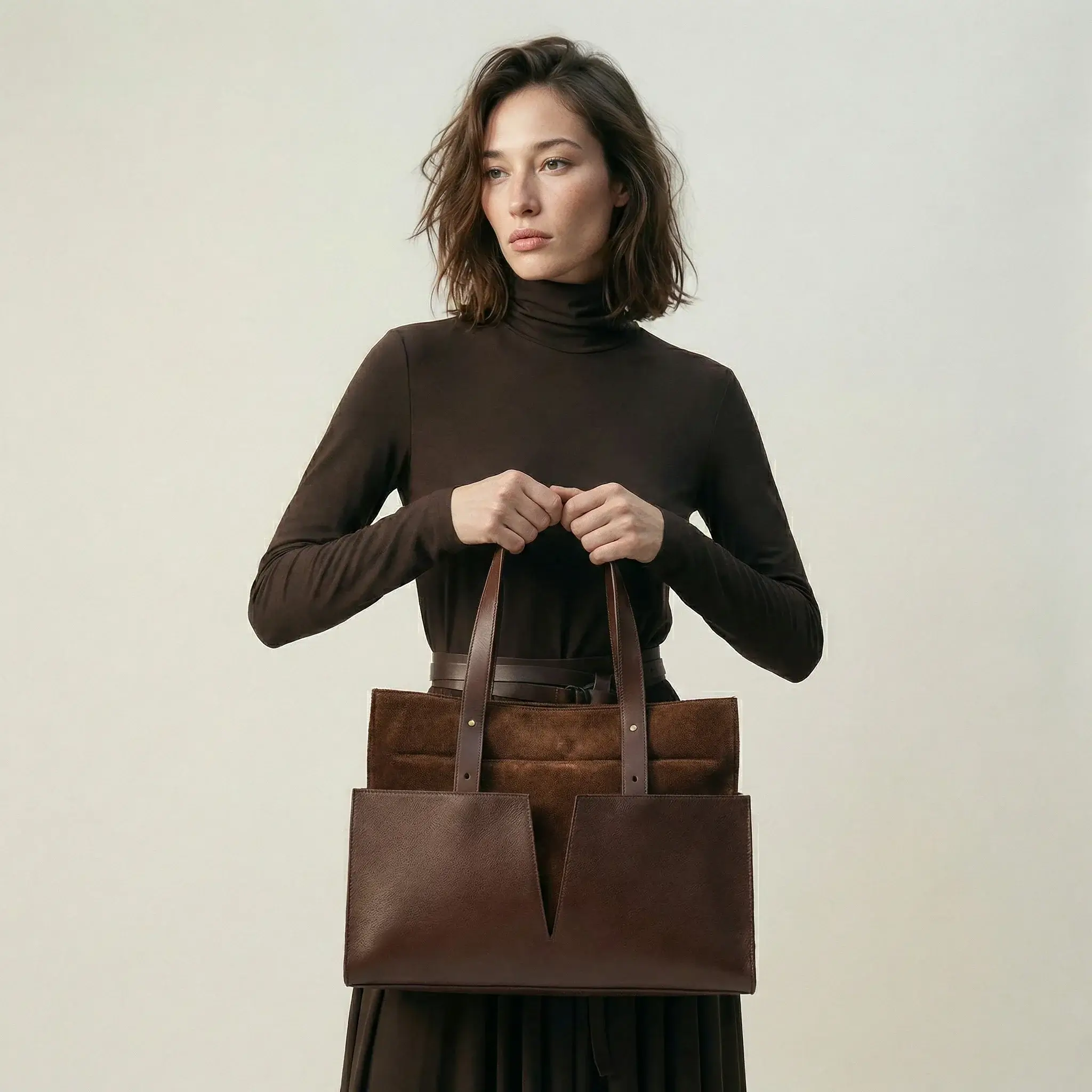 Panna 2 Wysoka | Gorzka Czekolada (zamsz) - Image 8